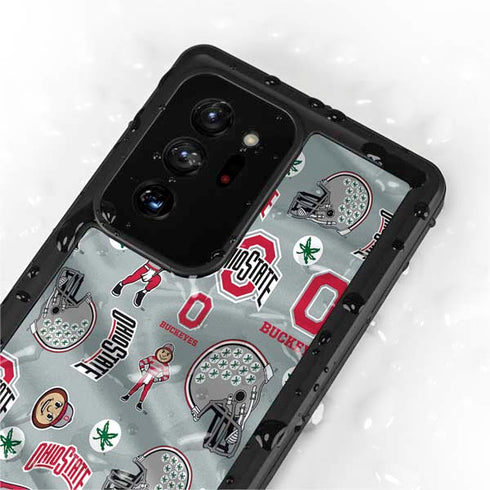 Ohio State University Pattern Galaxy Note20 Ultra 5G Waterproof Case